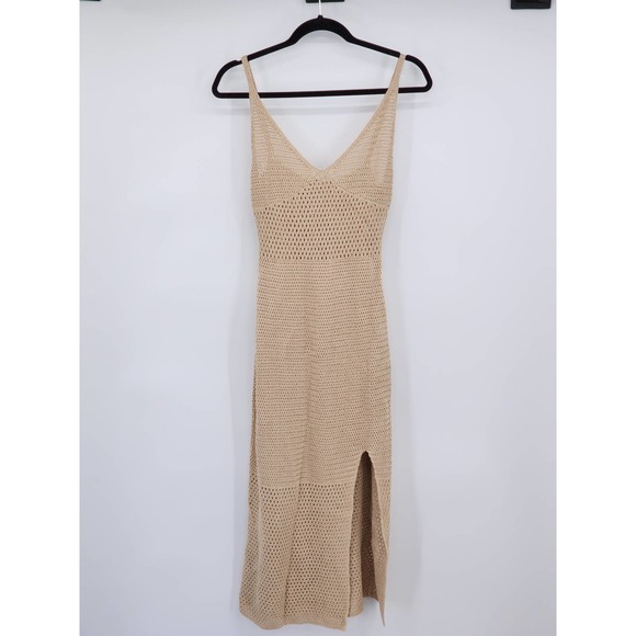Aritzia Dresses Aritzia Wilfred Evie Crochet Tan Dress Size Medium